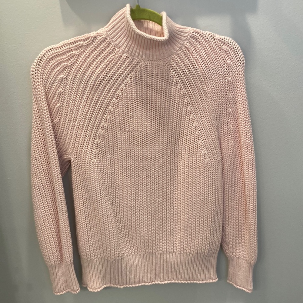 JCREW pink cotton sweater size small
